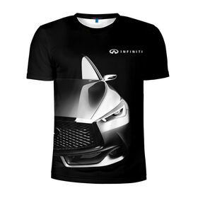 Мужская футболка 3D спортивная с принтом Infiniti в Кировске, 100% полиэстер с улучшенными характеристиками | приталенный силуэт, круглая горловина, широкие плечи, сужается к линии бедра | авто | инфинити | марка | машина