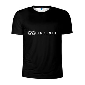 Мужская футболка 3D спортивная с принтом Infiniti в Кировске, 100% полиэстер с улучшенными характеристиками | приталенный силуэт, круглая горловина, широкие плечи, сужается к линии бедра | Тематика изображения на принте: авто | инфинити | марка | машина