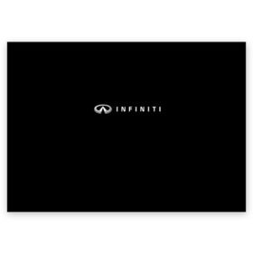 Поздравительная открытка с принтом Infiniti в Кировске, 100% бумага | плотность бумаги 280 г/м2, матовая, на обратной стороне линовка и место для марки
 | авто | инфинити | марка | машина