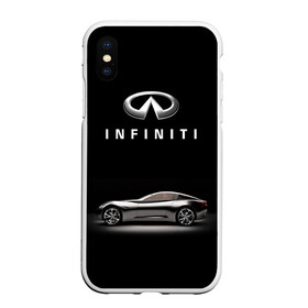 Чехол для iPhone XS Max матовый с принтом Infiniti в Кировске, Силикон | Область печати: задняя сторона чехла, без боковых панелей | Тематика изображения на принте: авто | инфинити | марка | машина