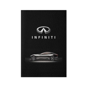 Обложка для паспорта матовая кожа с принтом Infiniti в Кировске, натуральная матовая кожа | размер 19,3 х 13,7 см; прозрачные пластиковые крепления | авто | инфинити | марка | машина