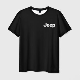 Мужская футболка 3D с принтом Jeep в Кировске, 100% полиэфир | прямой крой, круглый вырез горловины, длина до линии бедер | автомобиль | джип | марка | машина
