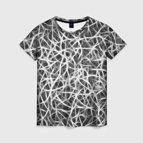 Женская футболка 3D с принтом Нервы в Кировске, 100% полиэфир ( синтетическое хлопкоподобное полотно) | прямой крой, круглый вырез горловины, длина до линии бедер | 