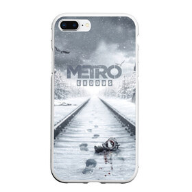 Чехол для iPhone 7Plus/8 Plus матовый с принтом METRO Exodus в Кировске, Силикон | Область печати: задняя сторона чехла, без боковых панелей | horror | metro | metro 2033 | redux | игра | метро | хоррор