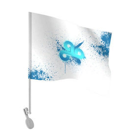Флаг для автомобиля с принтом cs:go - Cloud9 (White collection) в Кировске, 100% полиэстер | Размер: 30*21 см | 0x000000123 | cloud9 | cs go | white | кс го