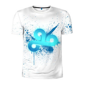 Мужская футболка 3D спортивная с принтом cs:go - Cloud9 (White collection) в Кировске, 100% полиэстер с улучшенными характеристиками | приталенный силуэт, круглая горловина, широкие плечи, сужается к линии бедра | 0x000000123 | cloud9 | cs go | white | кс го