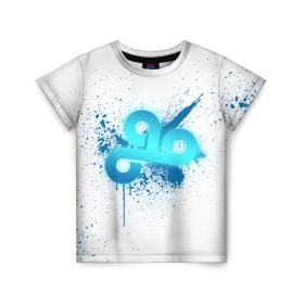 Детская футболка 3D с принтом cs:go - Cloud9 (White collection) в Кировске, 100% гипоаллергенный полиэфир | прямой крой, круглый вырез горловины, длина до линии бедер, чуть спущенное плечо, ткань немного тянется | 0x000000123 | cloud9 | cs go | white | кс го