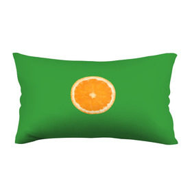 Подушка 3D антистресс с принтом Низкополигональный апельсин в Кировске, наволочка — 100% полиэстер, наполнитель — вспененный полистирол | состоит из подушки и наволочки на молнии | lowpoly | polygonal | апельсин | зеленый | оранджевый | полигон | полигональный | полигоны | яркий