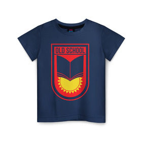 Детская футболка хлопок с принтом Старая школа (красный) в Кировске, 100% хлопок | круглый вырез горловины, полуприлегающий силуэт, длина до линии бедер | учащийся | ученик | школа | школьник