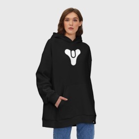 Худи SuperOversize хлопок с принтом Destiny в Кировске, 70% хлопок, 30% полиэстер, мягкий начес внутри | карман-кенгуру, эластичная резинка на манжетах и по нижней кромке, двухслойный капюшон
 | destiny | destiny 2 | дестени | космос