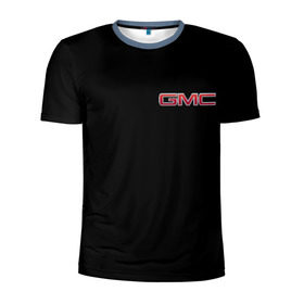 Мужская футболка 3D спортивная с принтом GMC в Кировске, 100% полиэстер с улучшенными характеристиками | приталенный силуэт, круглая горловина, широкие плечи, сужается к линии бедра | gmc | дженерал моторс | логотип | машина