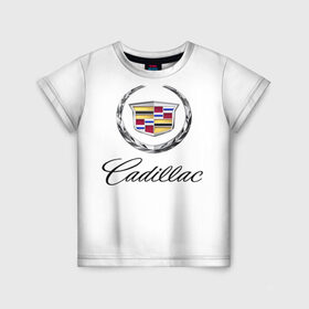 Детская футболка 3D с принтом Cadillac в Кировске, 100% гипоаллергенный полиэфир | прямой крой, круглый вырез горловины, длина до линии бедер, чуть спущенное плечо, ткань немного тянется | Тематика изображения на принте: авто | кадиллак | марка | машина