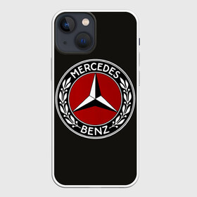 Чехол для iPhone 13 mini с принтом Mercedes Benz в Кировске,  |  | Тематика изображения на принте: car | germany | logo | make | mercedes benz | автомобиль | германия | логотип | марка | мерседес бенц