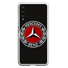 Чехол для Honor 20 с принтом Mercedes-Benz в Кировске, Силикон | Область печати: задняя сторона чехла, без боковых панелей | car | germany | logo | make | mercedes benz | автомобиль | германия | логотип | марка | мерседес бенц