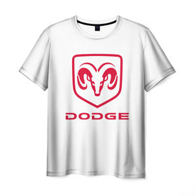 Мужская футболка 3D с принтом Dodge в Кировске, 100% полиэфир | прямой крой, круглый вырез горловины, длина до линии бедер | Тематика изображения на принте: 