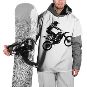 Накидка на куртку 3D с принтом Мотокросс в Кировске, 100% полиэстер |  | motocross | motorcycle | motorcyclist | silhouette | speed | stencil | мотокросс | мотоцикл | мотоциклист | силуэт | скорость | трафарет