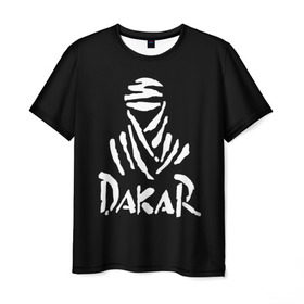 Мужская футболка 3D с принтом Dakar в Кировске, 100% полиэфир | прямой крой, круглый вырез горловины, длина до линии бедер | dakar | desert | logo | race | rally | sign | гонки | дакар | знак | логотип | пустыня | ралли