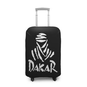 Чехол для чемодана 3D с принтом Dakar в Кировске, 86% полиэфир, 14% спандекс | двустороннее нанесение принта, прорези для ручек и колес | dakar | desert | logo | race | rally | sign | гонки | дакар | знак | логотип | пустыня | ралли