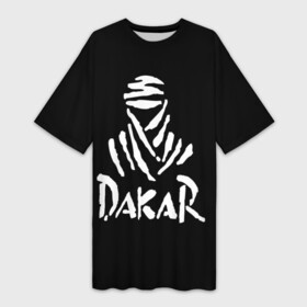 Платье-футболка 3D с принтом Dakar в Кировске,  |  | dakar | desert | logo | race | rally | sign | гонки | дакар | знак | логотип | пустыня | ралли