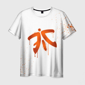 Мужская футболка 3D с принтом cs:go - Fnatic (White collection) в Кировске, 100% полиэфир | прямой крой, круглый вырез горловины, длина до линии бедер | cs go | fnatic | кс го | фнатик