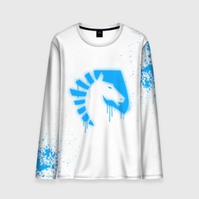 Мужской лонгслив 3D с принтом cs:go - Liquid team (White collection) в Кировске, 100% полиэстер | длинные рукава, круглый вырез горловины, полуприлегающий силуэт | 0x000000123 | cs go | liquid | white | кс го | ликвид