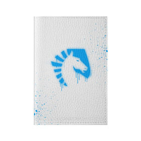 Обложка для паспорта матовая кожа с принтом cs:go - Liquid team (White collection) в Кировске, натуральная матовая кожа | размер 19,3 х 13,7 см; прозрачные пластиковые крепления | 0x000000123 | cs go | liquid | white | кс го | ликвид