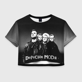 Женская футболка 3D укороченная с принтом Depeche mode в Кировске, 100% полиэстер | круглая горловина, длина футболки до линии талии, рукава с отворотами | альтернативный рок | вестник моды | винс кларк | депеш мод | депешмод | дэйв гаан | индастриал рок | мартин гор | синти поп | электроник рок | энди флетчер