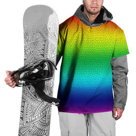 Накидка на куртку 3D с принтом Радуга (Витражный Градиент) в Кировске, 100% полиэстер |  | Тематика изображения на принте: gradient | rainbow | витраж | градиент | радуга