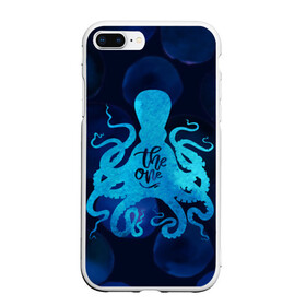 Чехол для iPhone 7Plus/8 Plus матовый с принтом крутой осьминог в Кировске, Силикон | Область печати: задняя сторона чехла, без боковых панелей | вода | море | океан | осьминог | подводный мир | рыбы