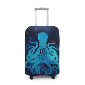 Чехол для чемодана 3D с принтом крутой осьминог в Кировске, 86% полиэфир, 14% спандекс | двустороннее нанесение принта, прорези для ручек и колес | вода | море | океан | осьминог | подводный мир | рыбы