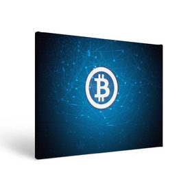 Холст прямоугольный с принтом Bitcoin Blue - Биткоин в Кировске, 100% ПВХ |  | bitcoin | ethereum | litecoin | биткоин | интернет | крипта | криптовалюта | лайткоин | майнинг | технологии | эфир