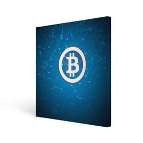 Холст квадратный с принтом Bitcoin Blue - Биткоин в Кировске, 100% ПВХ |  | bitcoin | ethereum | litecoin | биткоин | интернет | крипта | криптовалюта | лайткоин | майнинг | технологии | эфир