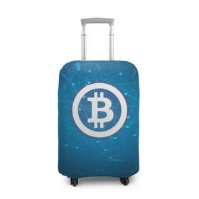 Чехол для чемодана 3D с принтом Bitcoin Blue - Биткоин в Кировске, 86% полиэфир, 14% спандекс | двустороннее нанесение принта, прорези для ручек и колес | bitcoin | ethereum | litecoin | биткоин | интернет | крипта | криптовалюта | лайткоин | майнинг | технологии | эфир