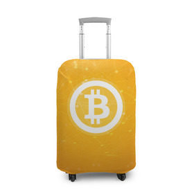 Чехол для чемодана 3D с принтом Bitcoin - Биткоин в Кировске, 86% полиэфир, 14% спандекс | двустороннее нанесение принта, прорези для ручек и колес | bitcoin | ethereum | litecoin | биткоин | интернет | крипта | криптовалюта | лайткоин | майнинг | технологии | эфир