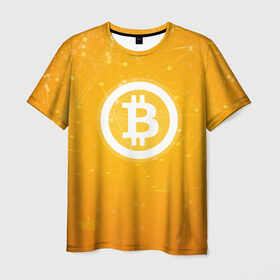 Мужская футболка 3D с принтом Bitcoin - Биткоин в Кировске, 100% полиэфир | прямой крой, круглый вырез горловины, длина до линии бедер | bitcoin | ethereum | litecoin | биткоин | интернет | крипта | криптовалюта | лайткоин | майнинг | технологии | эфир