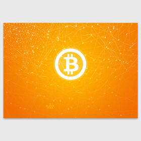 Поздравительная открытка с принтом Bitcoin - Биткоин в Кировске, 100% бумага | плотность бумаги 280 г/м2, матовая, на обратной стороне линовка и место для марки
 | Тематика изображения на принте: bitcoin | ethereum | litecoin | биткоин | интернет | крипта | криптовалюта | лайткоин | майнинг | технологии | эфир