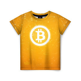 Детская футболка 3D с принтом Bitcoin - Биткоин в Кировске, 100% гипоаллергенный полиэфир | прямой крой, круглый вырез горловины, длина до линии бедер, чуть спущенное плечо, ткань немного тянется | bitcoin | ethereum | litecoin | биткоин | интернет | крипта | криптовалюта | лайткоин | майнинг | технологии | эфир