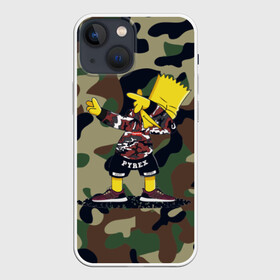 Чехол для iPhone 13 mini с принтом Dab Bart Simpson в Кировске,  |  | bart | dab | dabbin | simpsons | барт симпсон | даб | дэб | дэббинг | мультик | мультики | мультфильм | мультфильмы | симпсоны