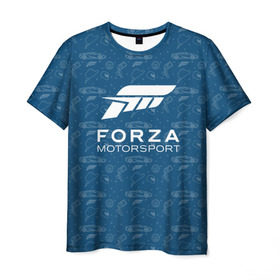 Мужская футболка 3D с принтом Forza Motorsport в Кировске, 100% полиэфир | прямой крой, круглый вырез горловины, длина до линии бедер | car | crew | dirt | flatout | grid | need | nfs | race | speed | гонки | машина | скорость