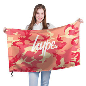 Флаг 3D с принтом HYPE Оранжевый Камуфляж в Кировске, 100% полиэстер | плотность ткани — 95 г/м2, размер — 67 х 109 см. Принт наносится с одной стороны | camo | camouflage | hype | pattern | вечеринка | гламур | камо | камуфляж | клуб | мода | отдых | пафос | приключение | природа | путешествие | розовый | стиль | узор | хайп | черное молоко