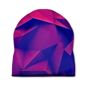 Шапка 3D с принтом Violet polygon в Кировске, 100% полиэстер | универсальный размер, печать по всей поверхности изделия | 3d | abstraction | абстракция | геометрия | грани | линии | полигоны | розовый | сочетания | текстура | треугольники | фиолетовый