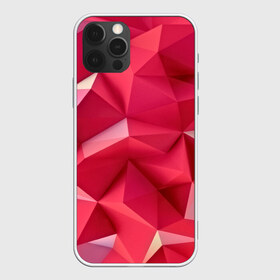 Чехол для iPhone 12 Pro Max с принтом Розовые грани в Кировске, Силикон |  | abstraction | polygon | абстракция | геометрия | грани | линии | полигоны | розовый | сочетания | текстура | треугольники