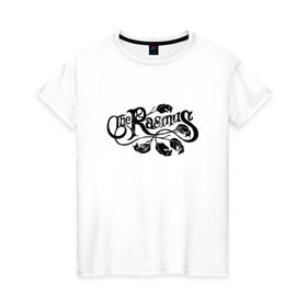 Женская футболка хлопок с принтом The Rasmus в Кировске, 100% хлопок | прямой крой, круглый вырез горловины, длина до линии бедер, слегка спущенное плечо | rasmus | the rasmus | расмус