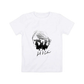 Детская футболка хлопок с принтом Курт Кобейн автограф в Кировске, 100% хлопок | круглый вырез горловины, полуприлегающий силуэт, длина до линии бедер |  kurt cobain |  nirvana |  курт кобейн | нирвана