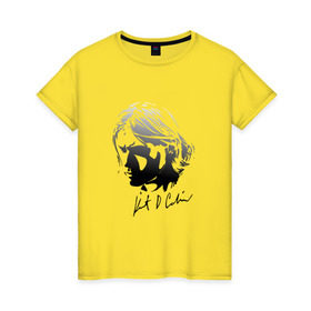 Женская футболка хлопок с принтом Курт Кобейн автограф в Кировске, 100% хлопок | прямой крой, круглый вырез горловины, длина до линии бедер, слегка спущенное плечо |  kurt cobain |  nirvana |  курт кобейн | нирвана