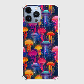 Чехол для iPhone 13 Pro Max с принтом Медузы в Кировске,  |  | лето | медузы | море | океан. рыбы | подводный мир