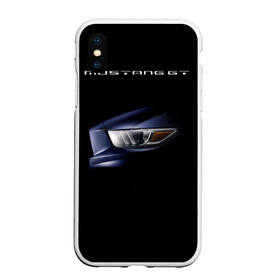 Чехол для iPhone XS Max матовый с принтом Ford Mustang GT 2 в Кировске, Силикон | Область печати: задняя сторона чехла, без боковых панелей | Тематика изображения на принте: cobra | ford | gt | mustang | shelby