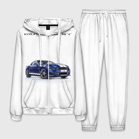 Мужской костюм 3D с принтом Ford Mustang GT 3 в Кировске, 100% полиэстер | Манжеты и пояс оформлены тканевой резинкой, двухслойный капюшон со шнурком для регулировки, карманы спереди | ford | gt | mustang | shelby | мустанг | форд | шэлби