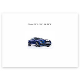 Поздравительная открытка с принтом Ford Mustang GT 3 в Кировске, 100% бумага | плотность бумаги 280 г/м2, матовая, на обратной стороне линовка и место для марки
 | ford | gt | mustang | shelby | мустанг | форд | шэлби