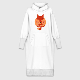 Платье удлиненное хлопок с принтом Inner Fox в Кировске,  |  | fox | йога | лис | лиса | медитация
